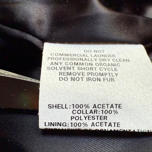 Y2K Scott McClintock Size 8 Black & Gold Paisley Faux Fur Collar Blazer Jacket - Picture 8 of 15